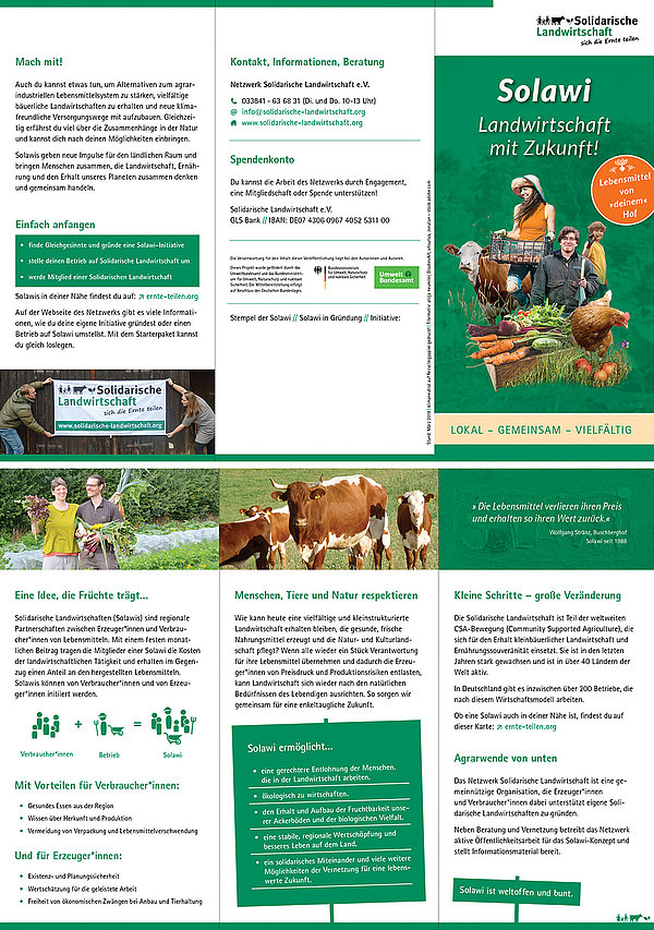 Flyer „Solawi – Landwirtschaft mit Zukunft“ für Nicht-Mitglieder